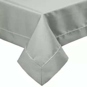 Obrus srebrny 145x240 cm MADELE z delikatną srebrną wypustką