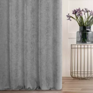 Miękka szenilowa tkanina zasłonowa o strukturalnym splocie i subtelnym połysku Eurofirany