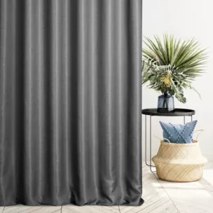 Zasłona szyta na taśmie fala stalowa z tkaniny typu dimout o średnim stopniu zaciemnienia