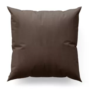 Poszewka szyta ciemnobrązowa z miękkiej półmatowej tkaniny welwetowej