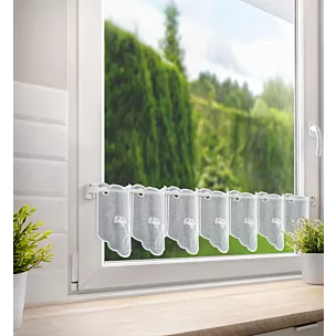 Tkanina firanowa zazdrostka zdobiona haftem dmuchawca Eurofirany