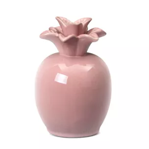 Figurka ceramiczna różowa ananas z perłowym połyskiem średnica 9x14 cm SIMONA Eurofirany
