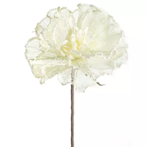 Kwiat sztuczny kremowy z siateczki 85 cm Eurofirany
