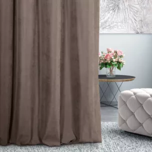 Tkanina zasłonowa miękka gładka o zamszowym chwycie Eurofirany