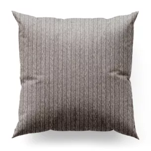 Poszewka szyta jasnobrązowa z tkaniny z efektem melanżu wykończona obciążnikiem