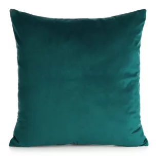 Poszewka na poduszkę 45x45 cm welwetowa o delikatnym połysku gładka ciemnoturkusowa GAJA 1 Eurofirany