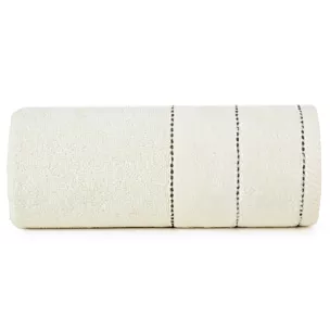 Ręcznik kąpielwoy 50x90 cm bawełniany kolor kremowy z welurową bordiurą 500 g/m2 ELZA Eurofirany