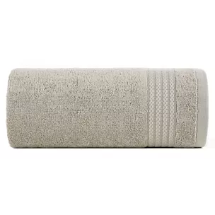 Ręcznik do rąk 30x50 cm bawełniany kolor beżowy zdobiony błyszczącą bordiurą 550 g/m2 LARIS Eurofirany