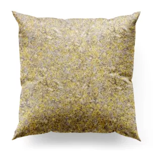 Poszewka szyta DORIANA srebrno musztardowa z tkaniny o dwukolorowym nieregularnym wzorze