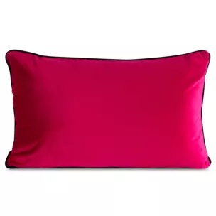 Poduszka 30 x 50 cm welwetowa amarantowa z kontrastującą lamówką GAJA 3 Eurofirany