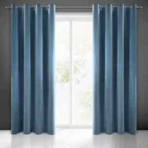 Zasłona ciemnoniebieska z matowego welwetu 140x250 cm przelotka ADELLE Diva Line Eurofirany