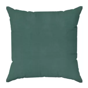 Poszewka szyta turkusowa z miękkiej tkaniny o welurowej strukturze