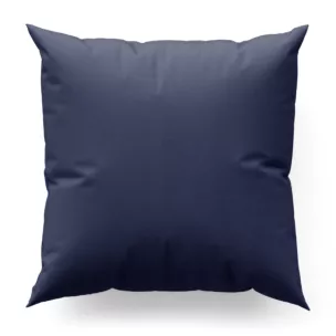 Poszewka szyta STILLO granatowa o naturalnym charakterze, z widocznym, ozdobnym splotem