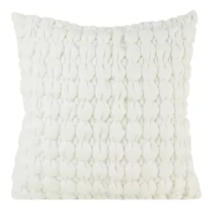 Poszewka na poduszkę 45x45 cm welwetowa zdobiona wzorem 3D biała VELVET 193 EUROFIRANY PREMIUM