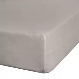 Prześcieradło jersey z gumką 120x200 cm z bawełny kolor jasnoszary 140 g/m2 Eurofirany