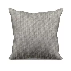 Poszewka szyta stalowa o naturalnym splocie w melanżowych odcieniach