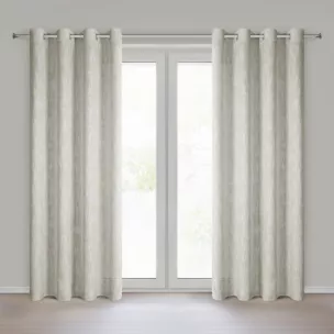 Zasłona naturalna o naturalnym splocie z efektem melanżu 140x250 cm przelotka - MADI Eurofirany
