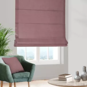 Roleta rzymska DORA - HIT wrzosowa z miękkiej tkaniny o welurowej strukturze