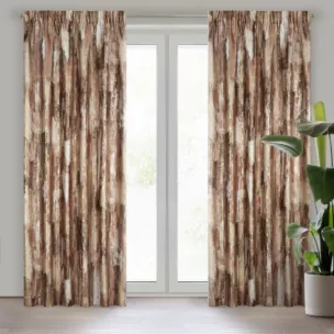 Zasłona ceglasta z błyszczącym marmurkowym wzorem z tkaniny welwetowej 140x270 cm taśma ELLA Eurofirany