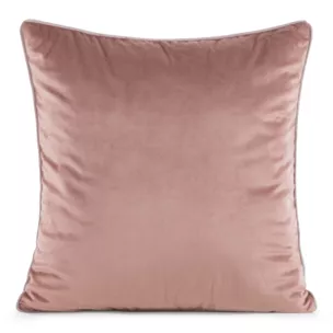 Poszewka na poduszkę 45x45 cm welwetowa, ciemnoróżowa o delikatnym połysku z ozdobną lamówką GAJA 2 Eurofirany