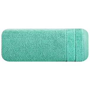 Ręcznik do rąk 30x50 cm bawełniany kolor miętowy z welwetową bordiurą 500 g/m2 DAMLA Eurofirany