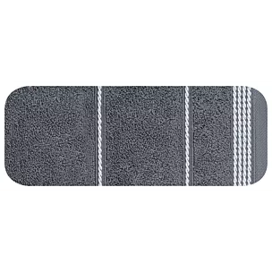 Ręcznik kąpielowy 50x90 cm bawełniany kolor grafitowy ze stębnowaną bordiurą 500 g/m2 MIRA Eurofirany