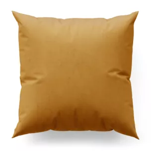 Poszewka szyta brązowa z miękkiej półmatowej tkaniny welwetowej