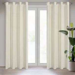 Zasłona naturalna o luźnym splocie w stylu cottage core 140x250 cm przelotka LIDIA Eurofirany