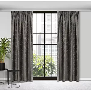 Zasłona grafitowa z szampańską przecierką z welwetowej tkaniny 140x270 taśma ADRIA Eurofirany