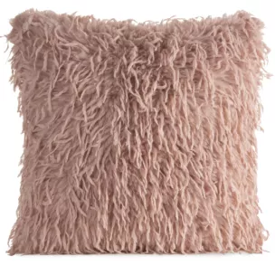 Poszewka na poduszkę 45x45 cm z przyjemnego futerka pudrowa ADORE Eurofirany
