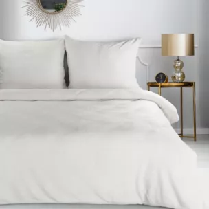 Pościel 220x200 cm gładka z polaru kolor kremowy FLANO Eurofirany