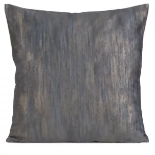 Poszewka na poduszkę 45x45 cm welwetowa z przecieranym wzorem grafitowa ESTEL Eurofirany