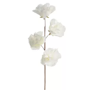 Kwiat sztuczny biały z plastycznej pianki foamiran 70 cm Eurofirany