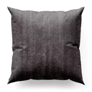 Poszewka szyta grafitowa z miękkiej tkaniny welwetowej z efektem kreszowania
