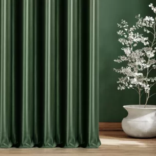 Zasłona szyta na taśmie fala szałwiowa z miękkiej półmatowej tkaniny welwetowej