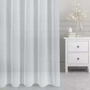 Firana szyta na tunelu naturalna z delikatnej batystowej tkaniny