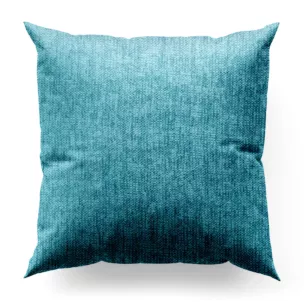 Poszewka szyta CANDY turkusowa z tkaniny z strukturalnym spolotem