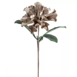 Kwiat sztuczny ciemnobeżowy z plastycznej pianki foamiran 75 cm Eurofirany