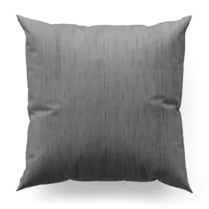 Poszewka szyta grafitowa z tkaniny welwetowej w pionowe prążki, wykończona obciążnikiem