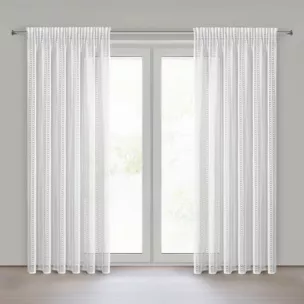 Zasłona biała z siateczki 140x270 cm taśma - BONITA Eurofirany