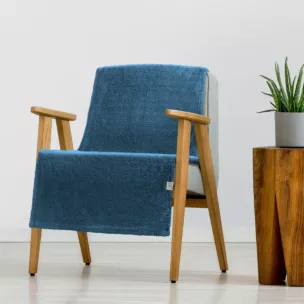 Narzuta-koc na fotel z polaru 70x160 cm turkusowa LORI DESIGN 91 Eurofirany