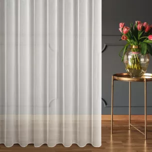 Firana szyta na taśmie 8 cm naturalna z delikatnej tkaniny typu batyst