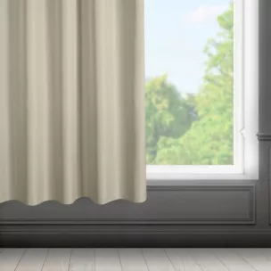 Zasłona ciemnobeżowa z matowej gładkiej tkaniny 140x175 cm taśma RITA Eurofirany