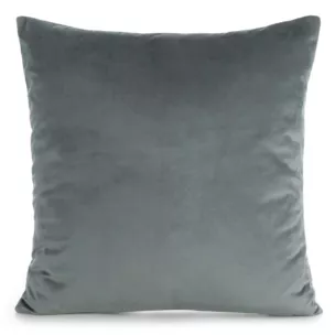 Poszewka na poduszkę 45x45 cm welwetowa o delikatnym połysku gładka stalowa GAJA 1 Eurofirany