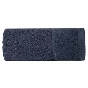 Ręcznik do rąk 30x50 cm bawełniany kolor granatowy ze wzorem zygzaka 500 g/m2 KALIA Reina Line Eurofirany