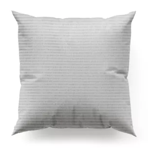 Poszewka szyta FIONA srebrna z dwustronnej tkaniny w paseczki z dodatkiem srebrnej nici