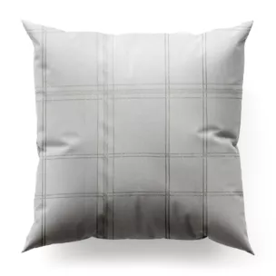 Poszewka szyta biało srebrna z gładkiej tkaniny przeplatanej błyszczącą lureksową nicią