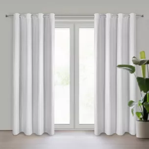 Zasłona biała z gładkiej matowej tkaniny 140x250 cm przelotka ADARI Eurofirany