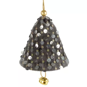 Dekoracyjna ozdoba choinkowa DZWONEK z cekinami Eurofirany
