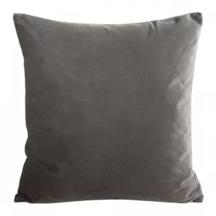 Poszewka na poduszkę 45x45 cm welwetowa z drobnym strukturalnym wzorem popielata MILO Eurofirany